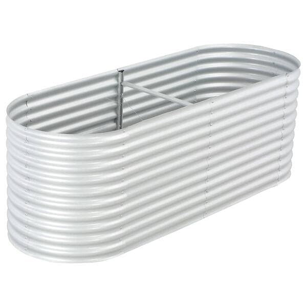 vidaXL Garden Raised Bed 240x80x81 cm Galvanised Steel Silver