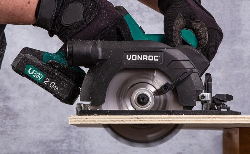 VONROC Cirkelsåg 20V (2x2,0Ah)