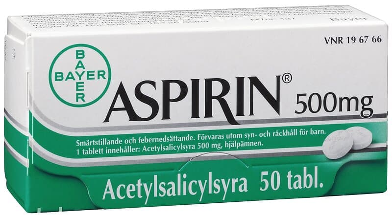 Aspirin 500mg 50 Tabletter