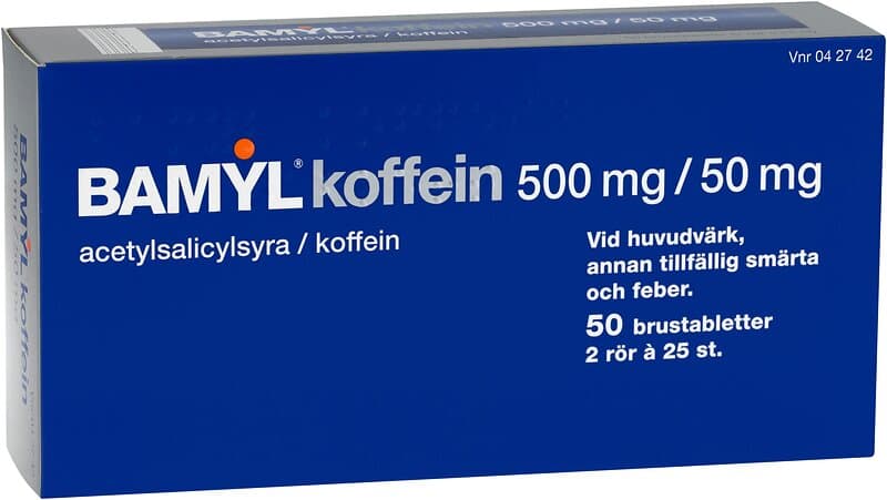 Bamyl Koffein 500mg/50mg 2x25 Tabletter