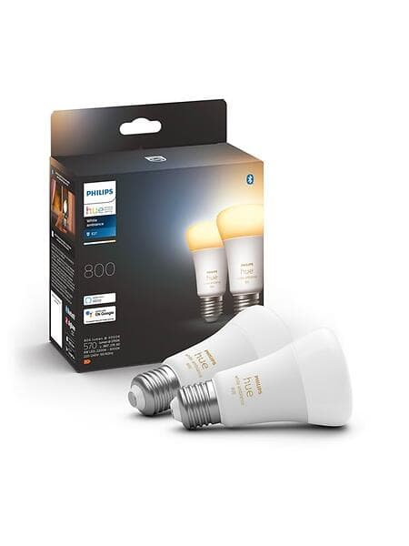 Philips Hue White Ambiance LED E27 A60 2200K-6500K 806lm 8,5W 2-pack (Dimbar)