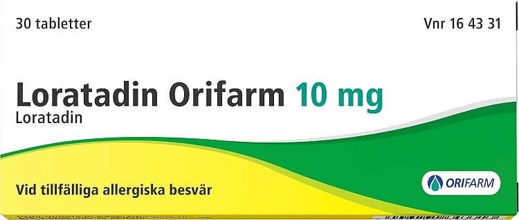 Loratadin Orifarm 10mg 30 Tabletter