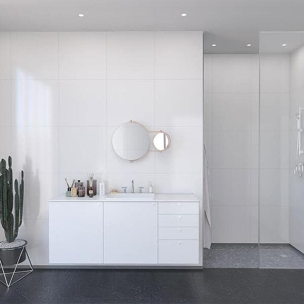 Fibo Våtrumsskiva Denver White 3091-LM6060HG 62x302cm