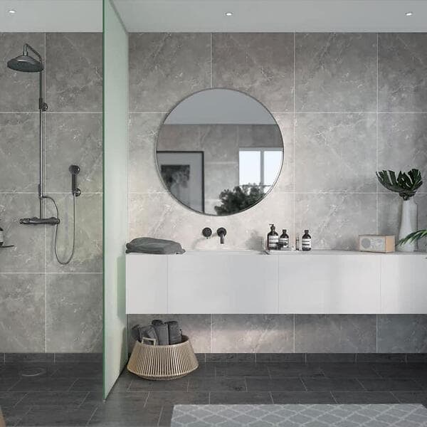 Fibo Våtrumsskiva Silver Grey Marble 2279-M6060S 62x240cm