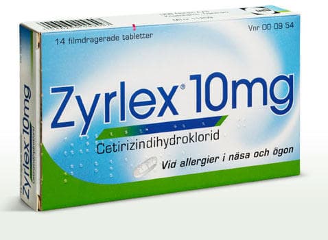 Zyrlex Cetirizindihydroklorid 10mg 14 Tabletter