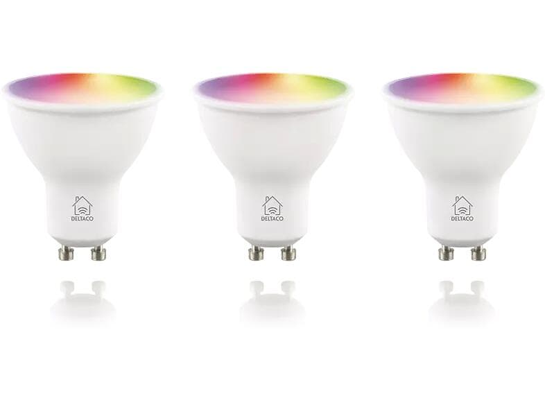 Deltaco SH-LGU10RGB 470lm GU10 5W (Dimbar) 3-pack