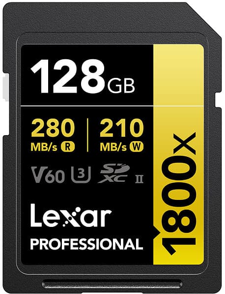 Lexar Professional SDXC Class 10 UHS-II U3 V60 1800x 128GB