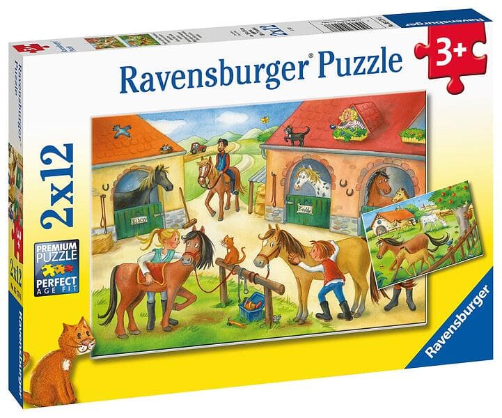 Ravensburger Pussel Glada Dagar Vid Stallet 2x12 Bitar