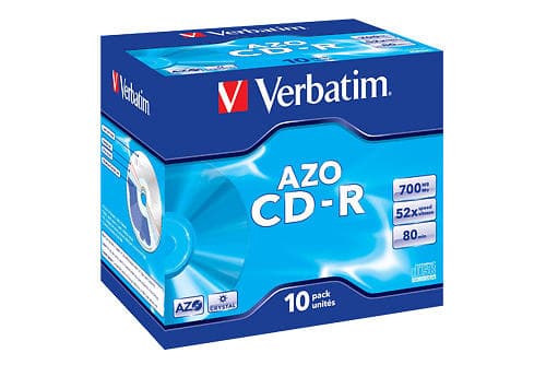 Verbatim CD-R 700MB 52x 10-pack Jewelcase Crystal