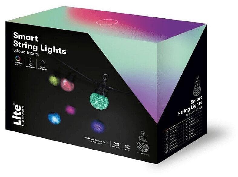 Lite Bulb Moments Smart Light Chain Globe Facets 25L-50cm (12m)
