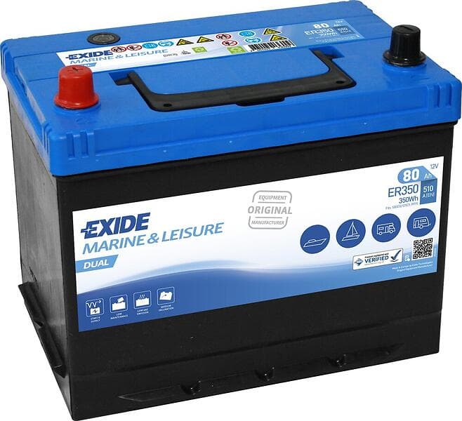Exide Dual ER350 80Ah