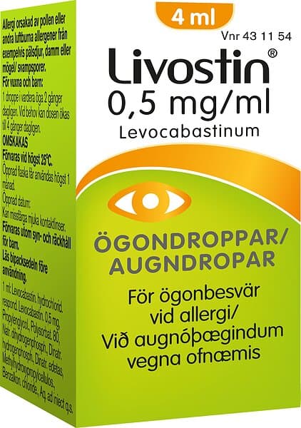 Livostin Ögondroppar 0.5mg/ml 4ml