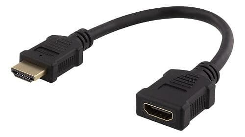 NÖRDIC HDMI - HDMI M-F Adapter 0,2m