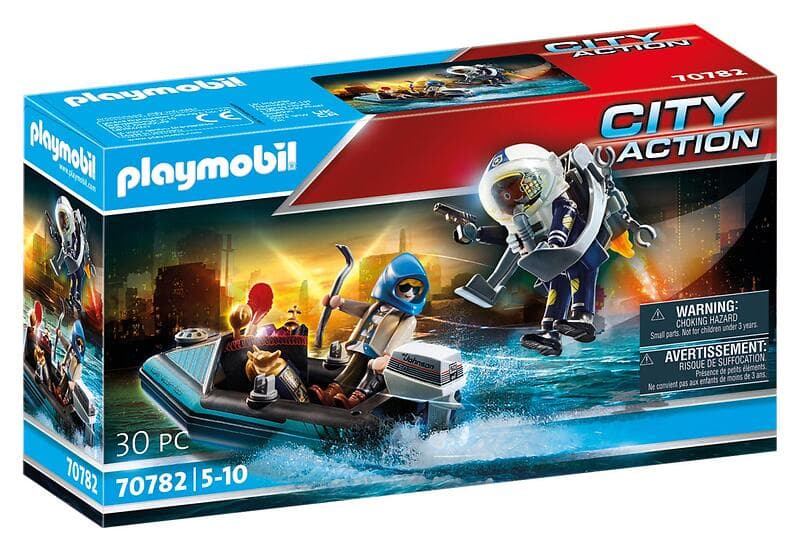 Playmobil City Action 70782 Polis i jetryggsäck: griper en konsttjuv