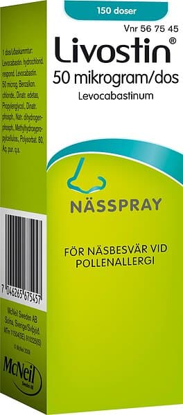 Livostin Nässpray 0.5mg 15ml 150 Doser