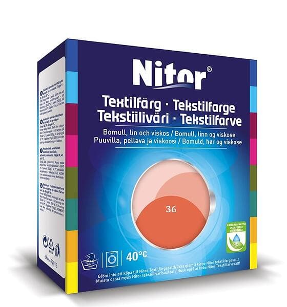 Nitor Textilfärg Korall 36 400/800g