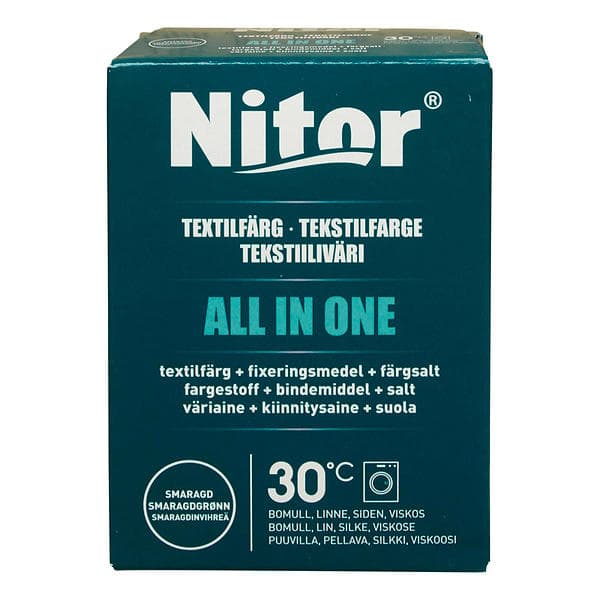 Nitor All In One Textilfärg Smaragdgrön 230g