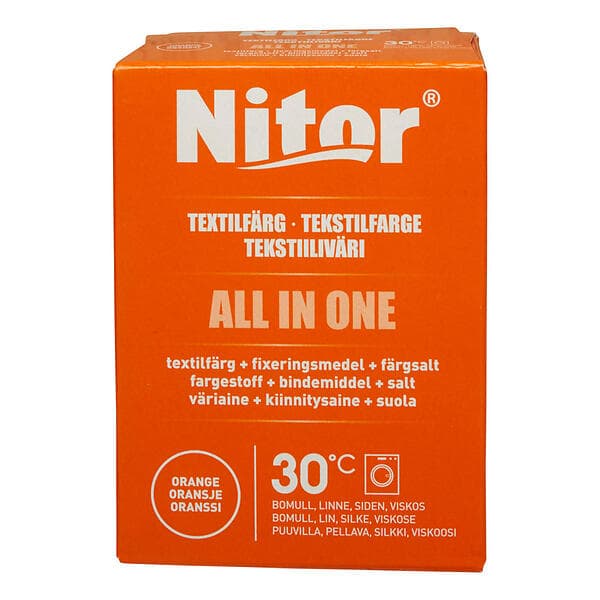 Nitor All In One Textilfärg Orange 230g
