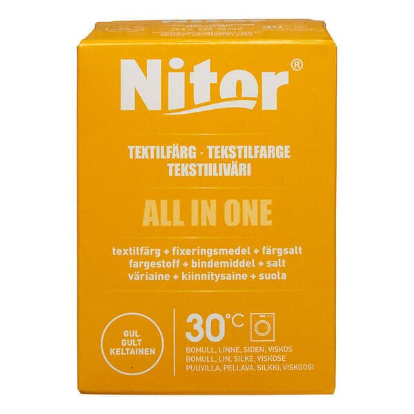 Nitor All In One Textilfärg Gul 230g