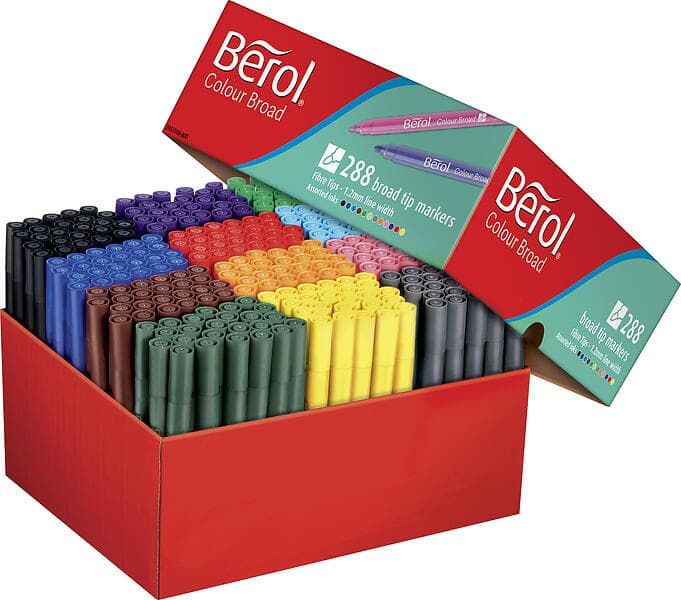 Berol Colour Broad Tip Tuschpennor 288-pack