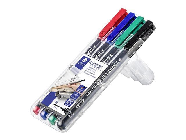 Staedtler Universal Lumocolor 317 Permanent M Tuschpennor 4-pack