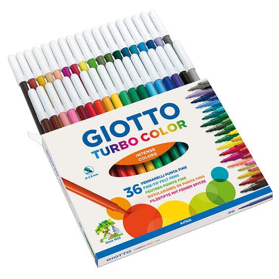 Giotto Turbo Color Tuschpennor 36-pack