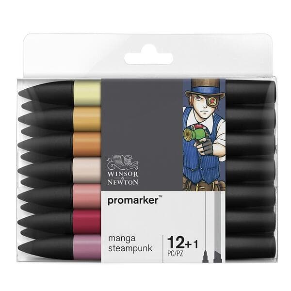 Winsor & Newton Promarker Manga Steampunk Märkpennor 13-pack