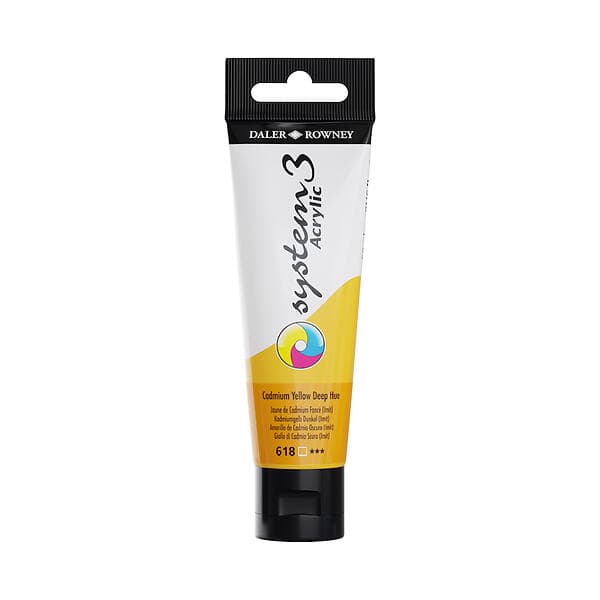 Daler-Rowney System3 Akrylfärg Cadmium Yellow Deep (hue) 618 59ml
