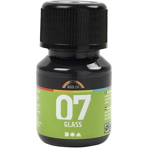 A-Color Glasfärg Svart 30ml