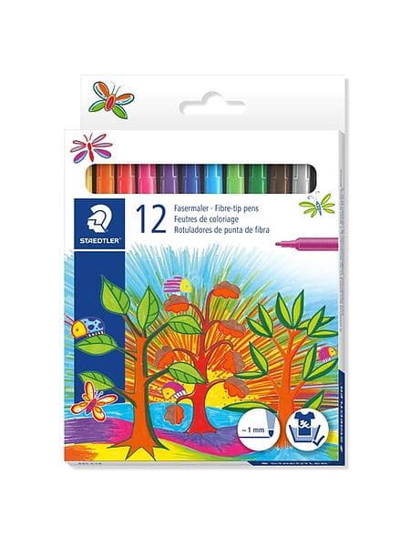 Staedtler Fibre-tip Pens Textilpennor 12-pack