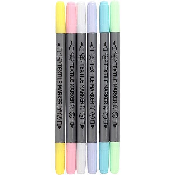 Creative Toys Pastel Textilpennor 6-pack