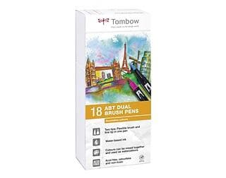 Tombow ABT Dual Brush Secondary Colors Penselpennor 18-pack