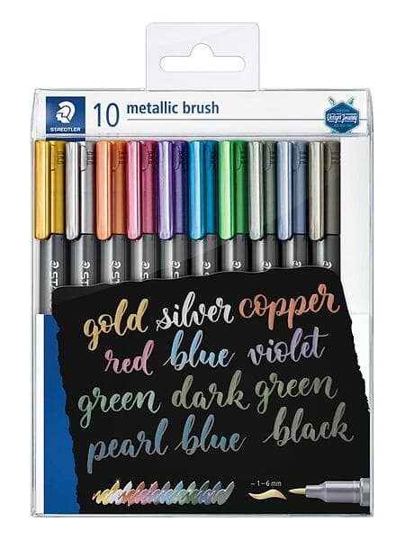 Staedtler Metallic Brush Penselpennor 10-pack