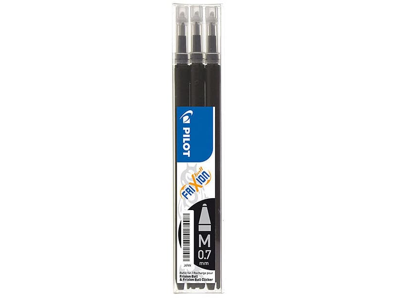 Pilot Frixion Ball Patron 0.7mm (Svart) 3st