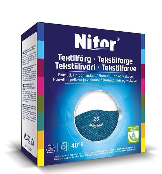 Nitor Textilfärg Allmogeblå 25 400/800g