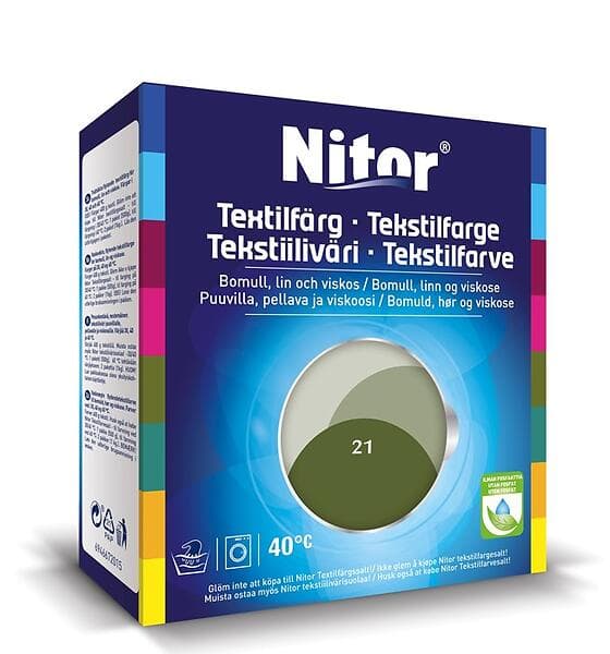 Nitor Textilfärg Oliv 21 400/800g