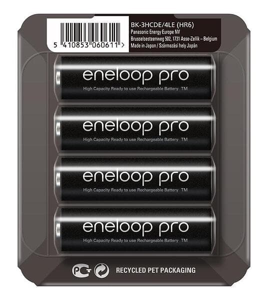 Panasonic Eneloop Pro BK-3HCDE AA 2500 mAh 4-pack