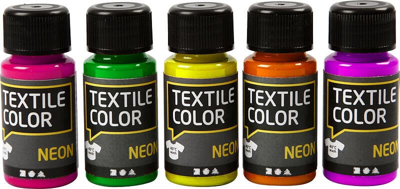 Creativ Company Textile Color Neon Textilfärg Set 5x50ml