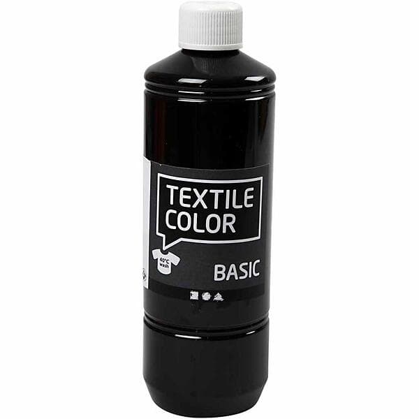 Creativ Company Textile Color Basic Textilfärg Svart 500ml