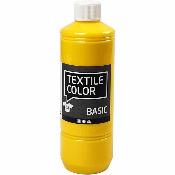 Creativ Company Textile Color Basic Textilfärg Primärgul 500ml