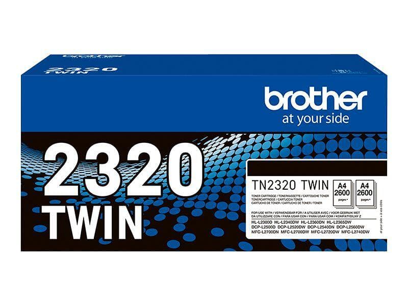 Brother TN-2320TWIN (Svart) 2-pack