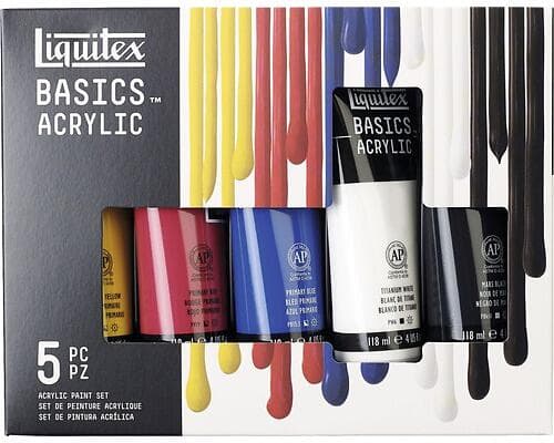 Liquitex Basics Acrylic Akrylfärg set 5x118ml