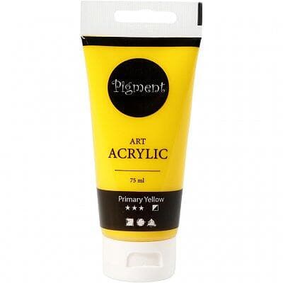 Pigment Art Acrylic Akrylfärg Primary Yellow 75ml