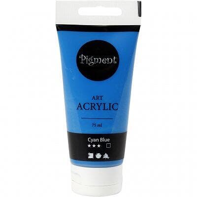 Pigment Art Acrylic Akrylfärg Cyan Blue 75ml