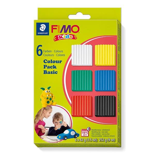 Staedtler Fimo Kids Colour Pack Basic Modellera 6x42g