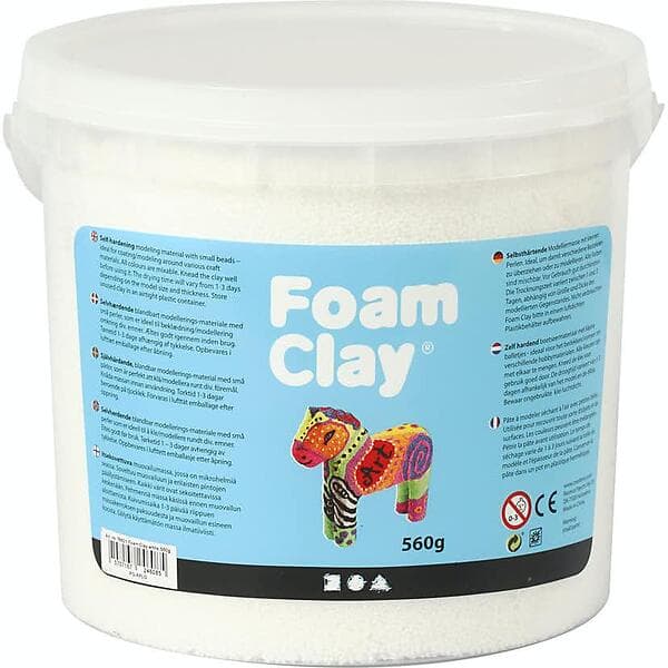 Foam Clay Vit Pärllera 560g