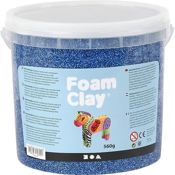 Foam Clay Blå Pärllera 560g
