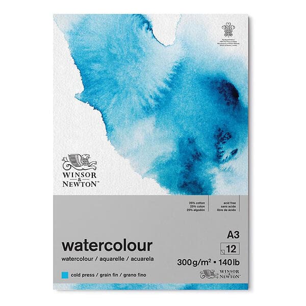 Winsor & Newton Akvarellpapper A3 300g 12 Blad