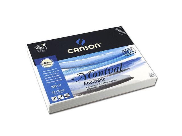Canson Montval Akvarellpapper 32x24cm 200g 100 Blad