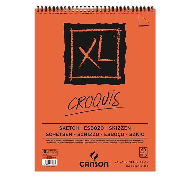 Canson XL Croquis Skissblock A2 90g 60 Blad